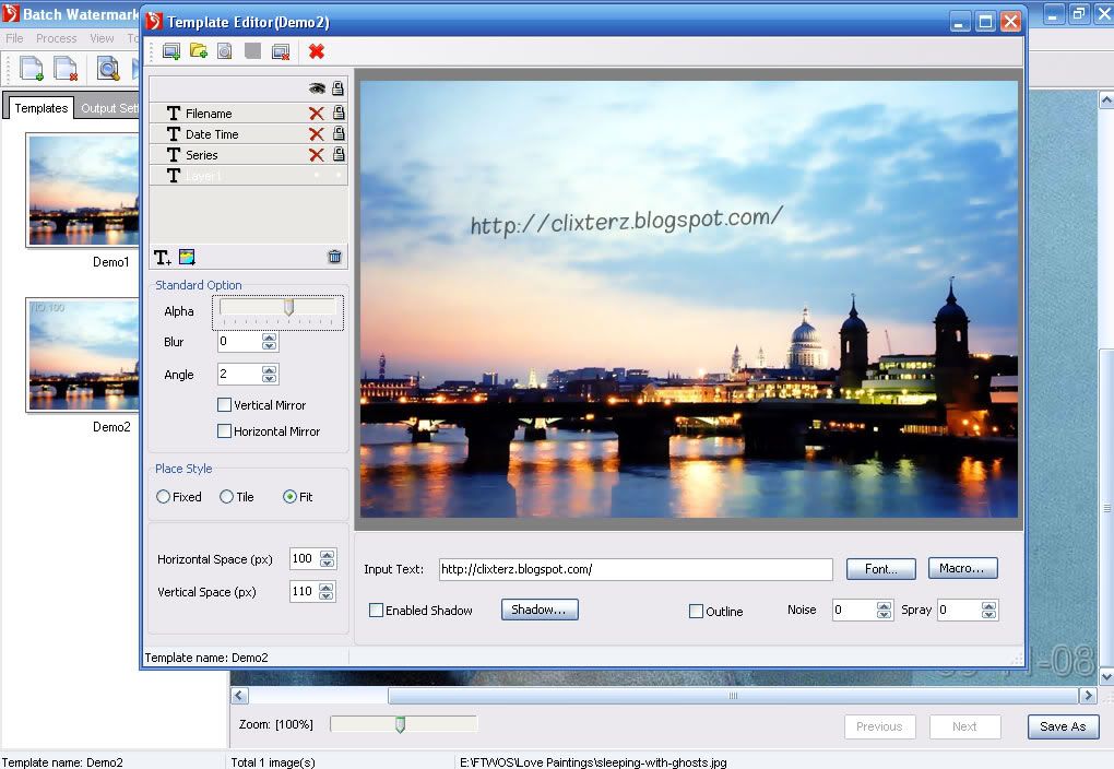 Batch Watermark Creator Screen Shot