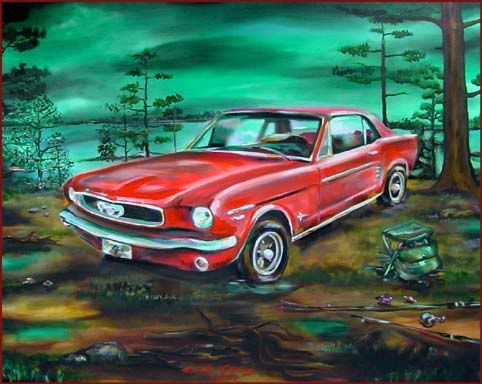 Ford Mustang 1966 Artist Tommy Tallstig Tommy Tallstig muscle cars