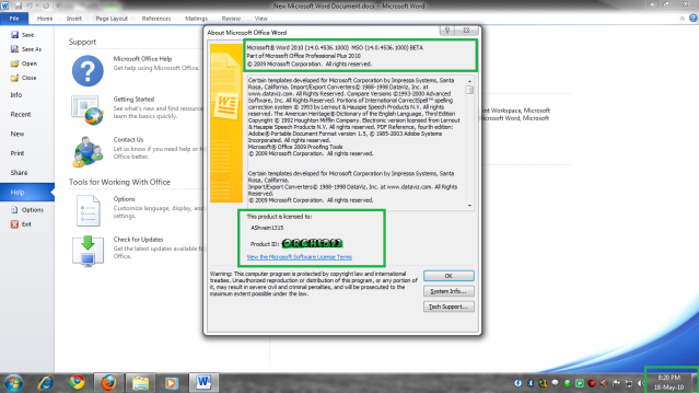 Microsoft Office 2010 MSDN with orginal keys