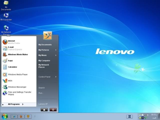 Windows Lenovo Xp SP3 7 Style