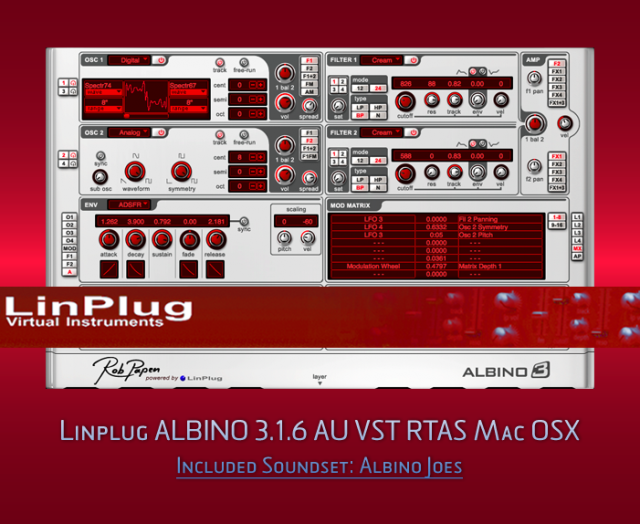 Linplug ALBINO 3.1.6 AU VST RTAS (MacOSX)