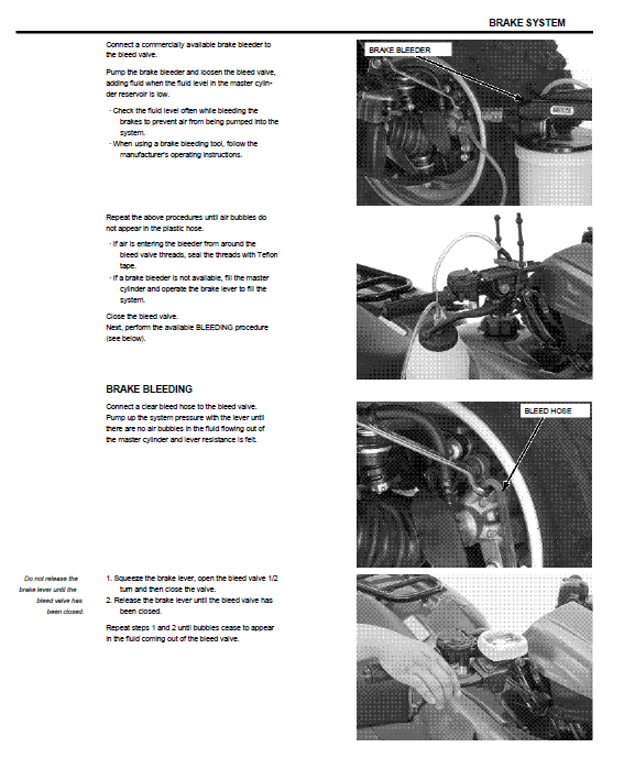 How to bleed honda fourtrax brakes #5