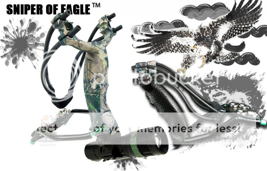 Eagle of Sniper Slingshot Hunter Catapult with Cowhide Cover 