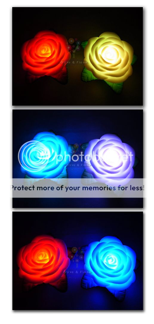 5pcs Color change LED Rose lamp Wedding,Party Favours  