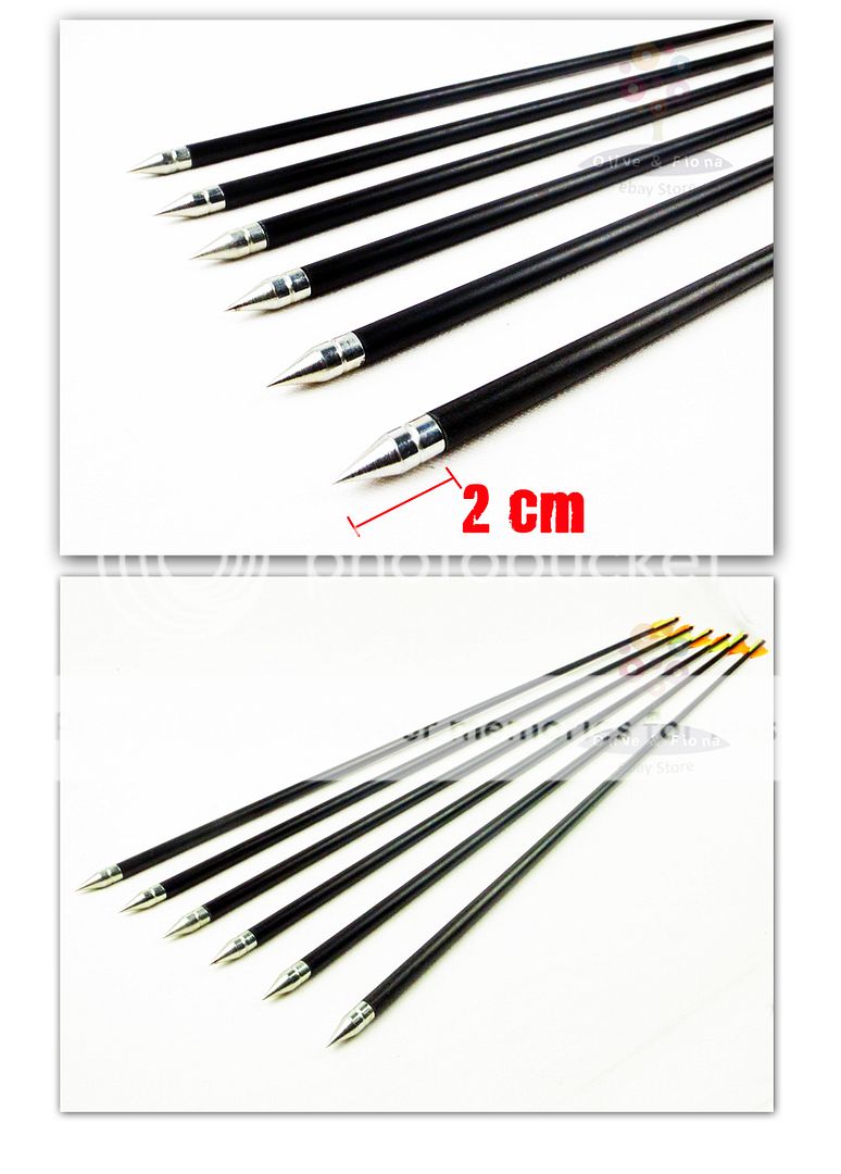 12 * Hunting Arrow hunter Nocks Fletched Arrows Fiberglass Target