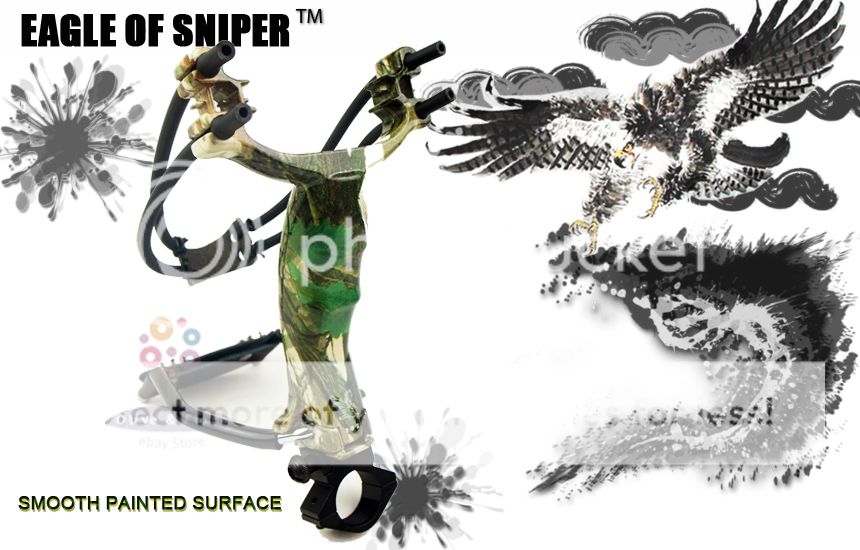 Eagle of Sniper Glossy Slingshot Powerful Hunter Wrist Catapult+4 