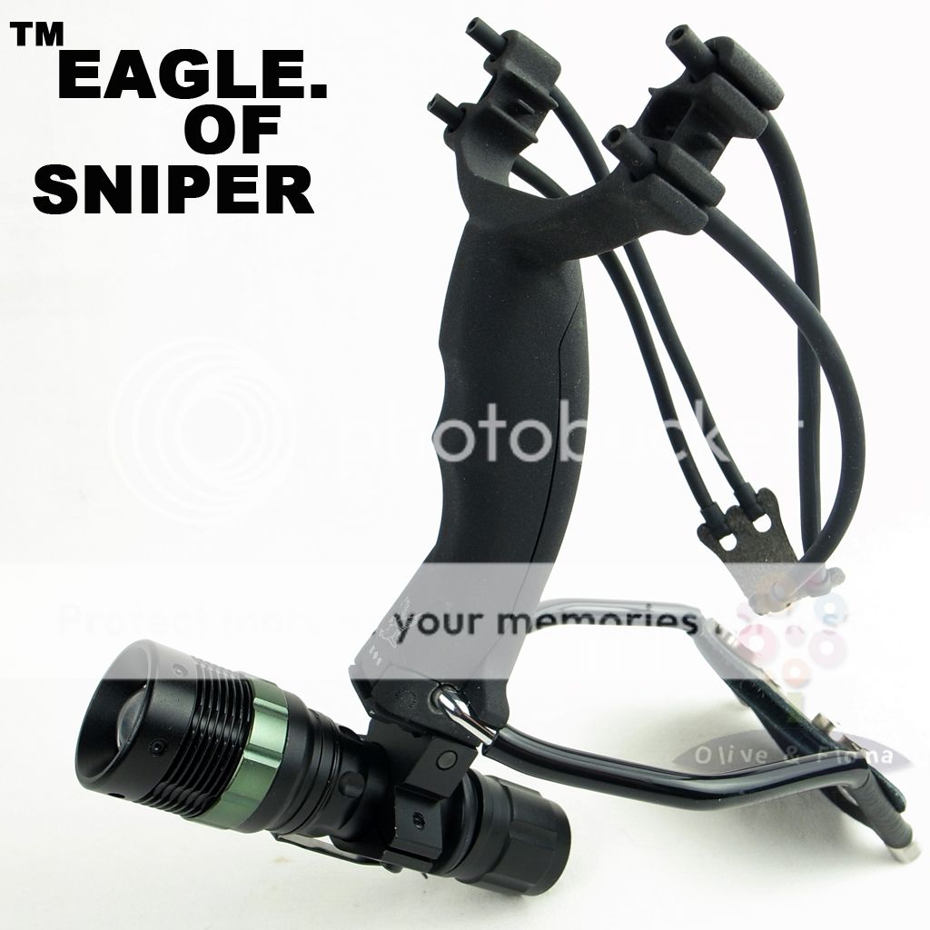 Eagle of Sniper Slingshot Hunter Catapult with Arrow rest + Cowhide 