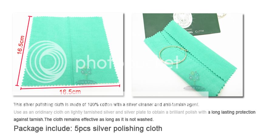 pcs Silver Jewelry Polish Cleaner Polishing Cloth Anti Tarnish New 6 